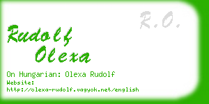 rudolf olexa business card